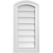 Ekena Millwork Arch Top Surface Mount PVC Gable Vent: Functional, w/ 2"W x 1-1/2"P Brickmould Frame, 12"W x 24"H GVPAR12X2402SF - alternate 1